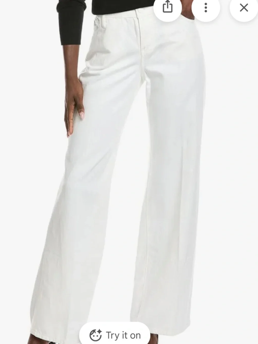 CAbi Ashbury White Wide Leg Jeans - Picture 1 of 13